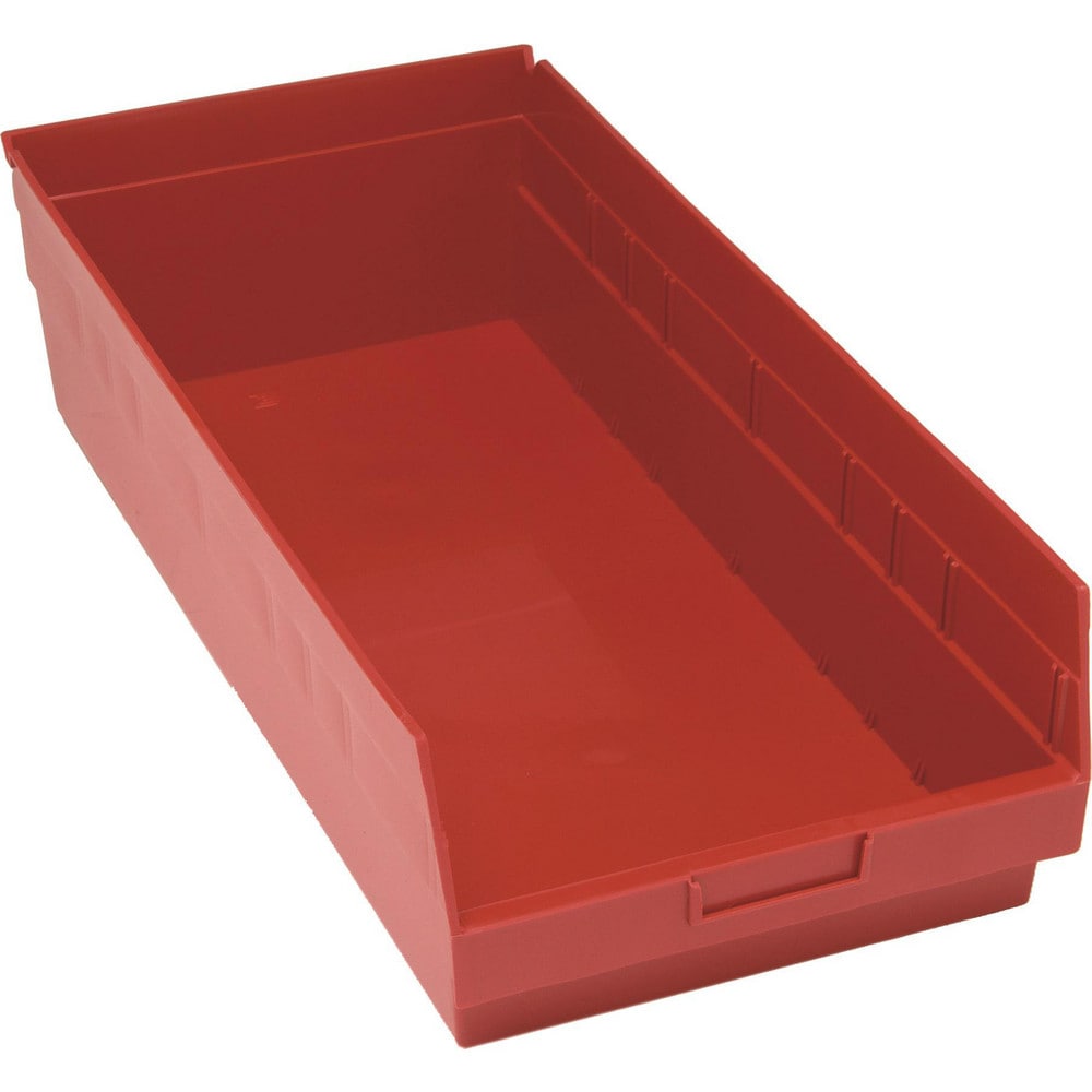Plastic Hopper Shelf Bin: Red