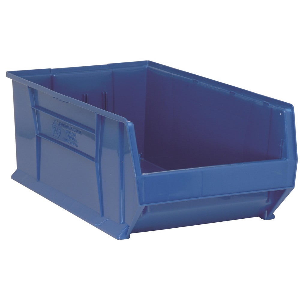 Quantum Storage QUS975BL Plastic Hopper Stacking Bin: Blue 