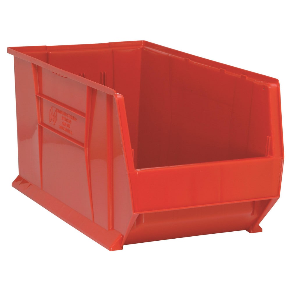 Quantum Storage QUS976RD Plastic Hopper Stacking Bin: Red 