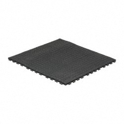 Wearwell 502.58X3X3BK Anti-Fatigue Modular Tile Mat: Dry Environment, 3" Length, 36" Wide, 5/8" Thick, Black Image