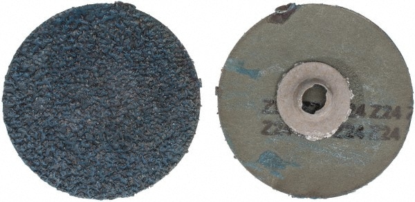 Tru-Maxx 505310 Quick-Change Disc: SocAtt Type 2, 3" Disc Dia, 24 Grit, Zirconia Alumina, Coated Image