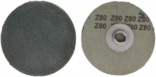 Tru-Maxx 505335 Quick-Change Disc: SocAtt Type 2, 3" Disc Dia, 80 Grit, Zirconia Alumina, Coated 