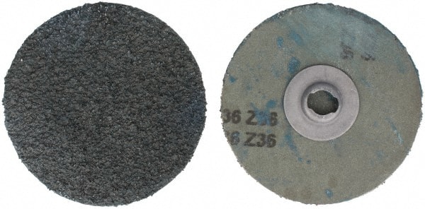 Tru-Maxx 505315 Quick-Change Disc: SocAtt Type 2, 3" Disc Dia, 36 Grit, Zirconia Alumina, Coated 