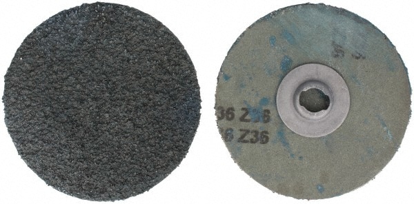 Tru-Maxx 505315 Quick-Change Disc: SocAtt Type 2, 3" Disc Dia, 36 Grit, Zirconia Alumina, Coated 