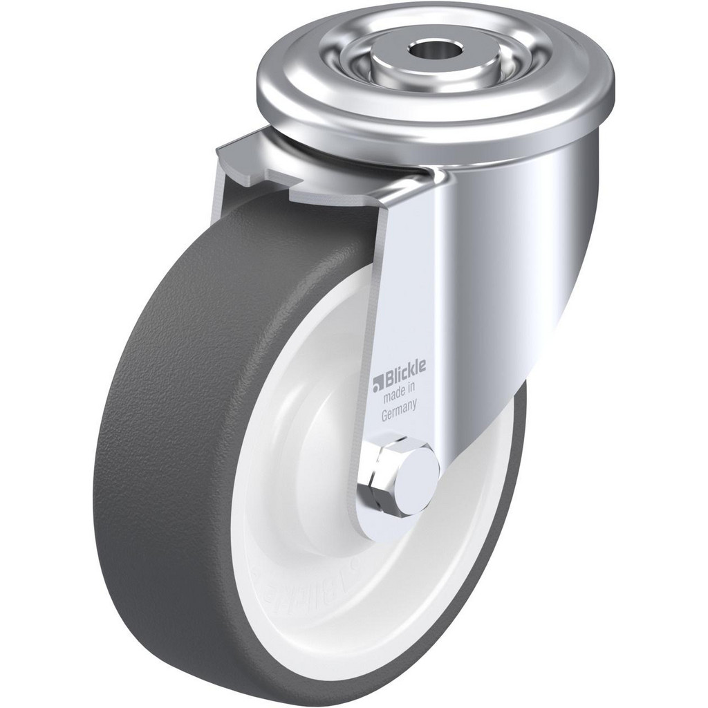 Blickle - Standard Casters: Mount: Hollow Kingpin; Caster Type: Swivel ...