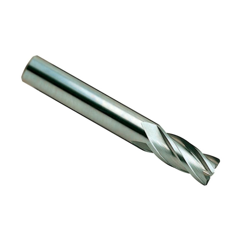 Square End Mill: 1/4" Dia, 3/4" LOC, 4 Flutes, Solid Carbide
