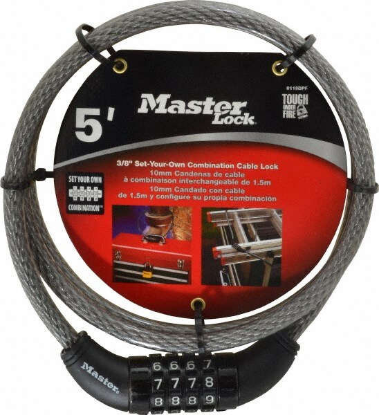 5' Long Combination Cable Lock
