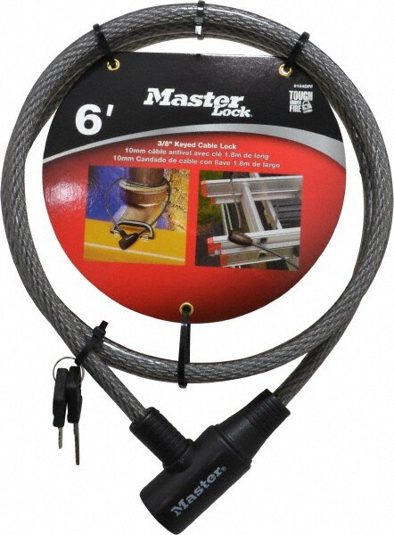 6' Long Keyed Different Cable Lock