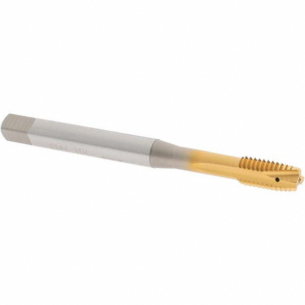 OSG 2691405 Spiral Point Tap: M8 x 1.25, Metric Coarse, 3 Flutes, Plug, 6H, Vanadium High Speed Steel, TiN Finish Image