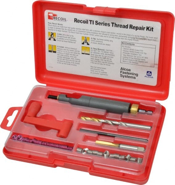 Recoil 33046TI Thread Repair Kit: Free-Running & Screw-Locking 