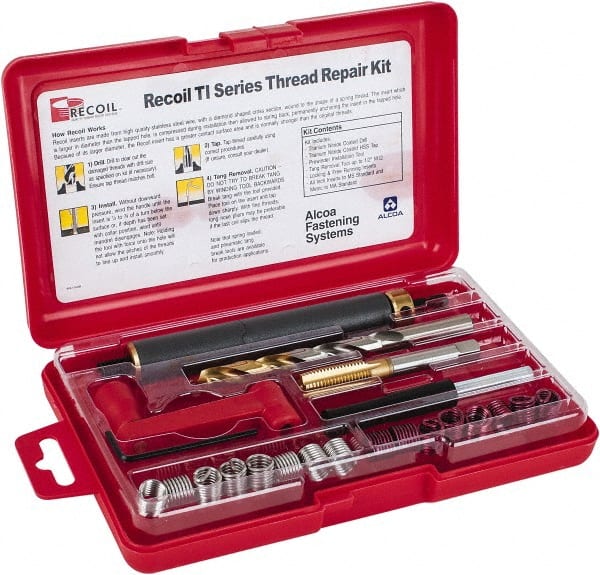 Recoil 33066TI Thread Repair Kit: Free-Running & Screw-Locking 