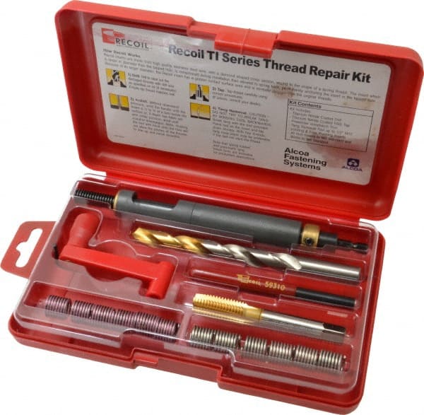 Recoil 33076TI Thread Repair Kit: Free-Running & Screw-Locking 