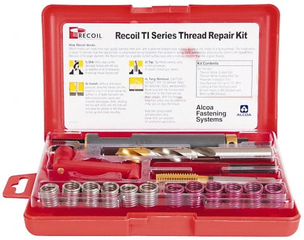 Recoil 33086TI Thread Repair Kit: Free-Running & Screw-Locking 
