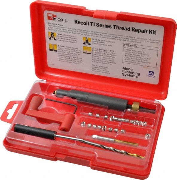 Recoil 35056TI Thread Repair Kit: Free-Running & Screw-Locking 