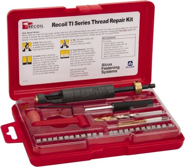 Recoil 35066TI Thread Repair Kit: Free-Running & Screw-Locking 