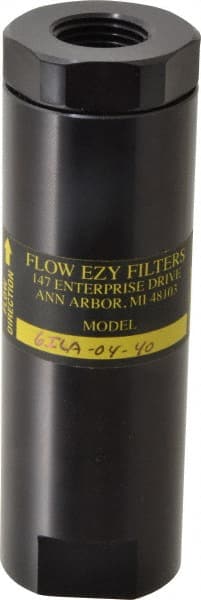 Flow Ezy Filters 6ILA-04-40 1/2 NPT Thread, 40 Micron, 1.6" Outside Diam, 4.9" Long, Stainless Steel Wire Cloth Media, Filter Assembly 