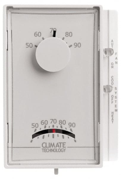 Thermostats; Thermostat Type: Vertical Mechanical Thermostat ; Maximum Temperature: 90.0 ; Minimum Temperature: 50.0 ; Minimum Voltage: 24 V ; Maximum Voltage: 30 V ; Minimum Voltage: 24