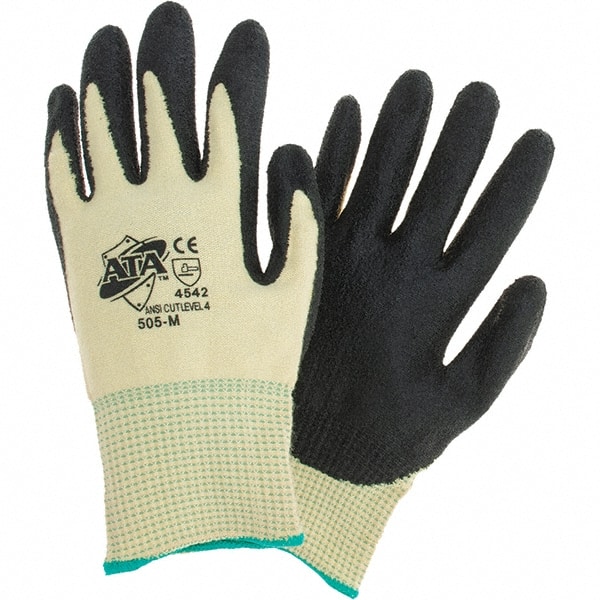 Cut, Puncture & Abrasive-Resistant Gloves: Size M, ANSI Cut 4, ANSI Puncture 2, Kevlar