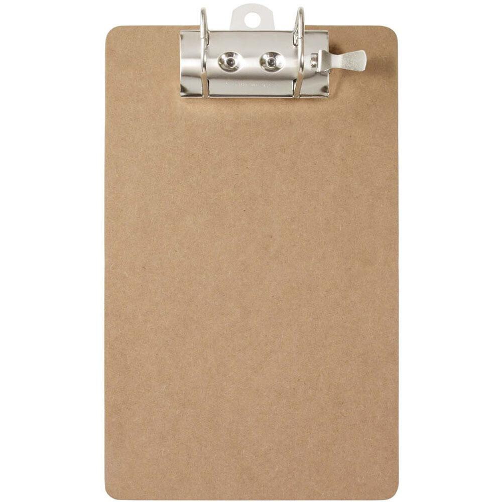 12" Long x 8-1/2" Wide Hardboard Clip Board