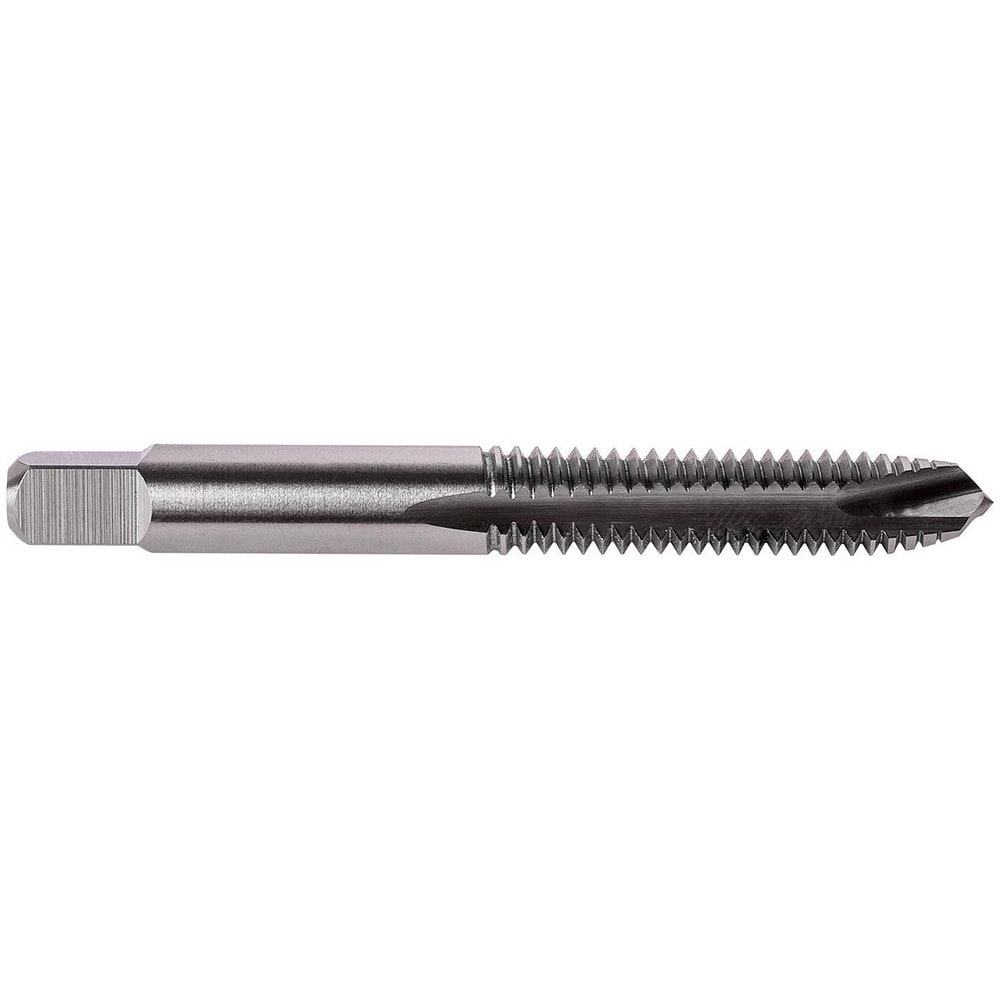 Spiral Point Tap: 3/8-24 UNF, 3 Flutes, Plug Chamfer, 3B Class of Fit, High-Speed Steel, Bright/Uncoated