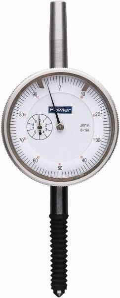 1.5 Diameter Fowler 52-563-772 Black Face Dial Test Indicator 0.008 Maximum Measuring Range 0.0001 Graduation Interval 