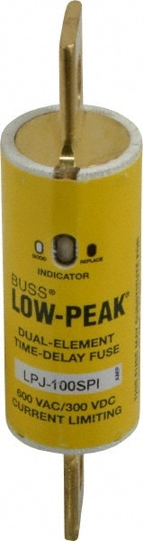 Cooper Bussmann LPJ-100SPI Cartridge Time Delay Fuse: J, 100 A, 28.6 mm Dia 