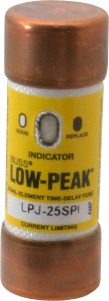 Cooper Bussmann LPJ-25SPI Cartridge Time Delay Fuse: J, 25 A, 20.6 mm Dia Image