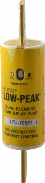 Cooper Bussmann LPJ-70SPI Cartridge Time Delay Fuse: J, 70 A, 28.6 mm Dia Image