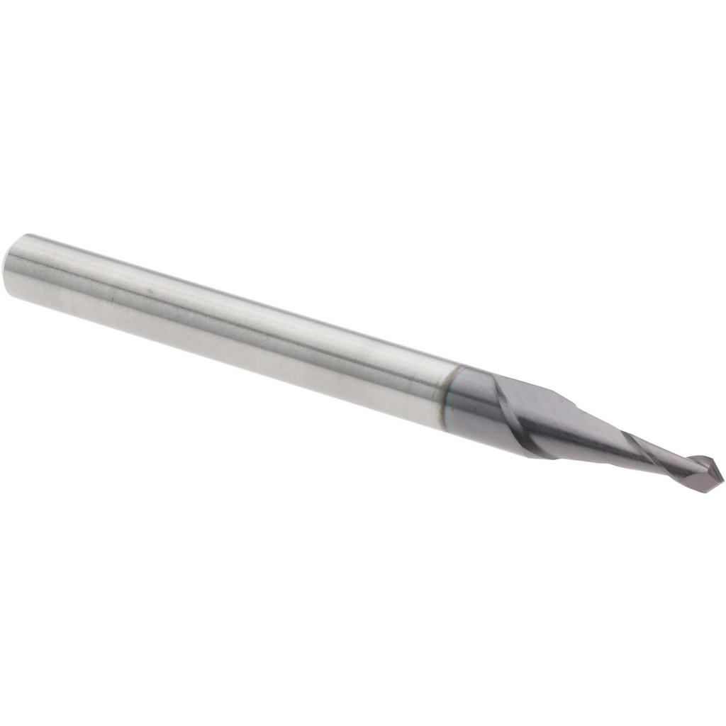 Harvey Tool Spotting Drill: 1/16" Dia, 90 deg, 1-1/2" OAL, Solid Carbide - 1/8" Shank Dia, AlTiN Finish, Right Hand Cut | Part #11462-C3