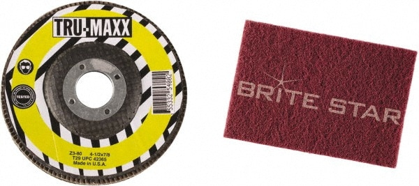 Flap Disc: 7/8" Hole, 80 Grit, Zirconia Alumina, Type 27
