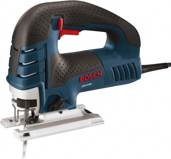 Bosch JS470E Electric Jigsaws; Strokes per Minute: 3100 ; Stroke Length (Inch): 1 ; Stroke Length: 1in ; Maximum Cutting Angle: 0.00 ; Amperage: 7A; 7 ; Cord Length: 10.0ft 