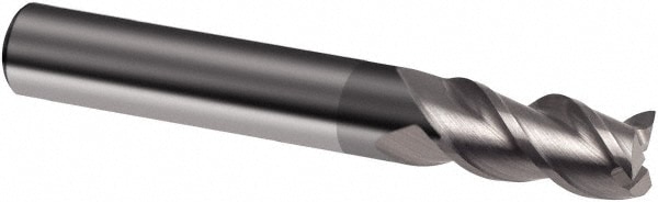 Guhring 9042650127000 Square End Mill: 1/2 Dia, 1-1/4 LOC, 1/2 Shank Dia, 3-1/2 OAL, 3 Flutes, Solid Carbide Image