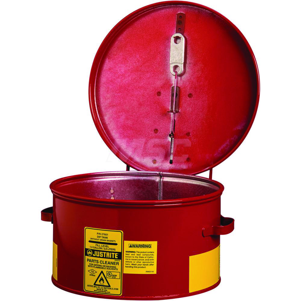 thumbnail image 2 of Eagle B-604 Bench Safety Can 4 Quart - Galvanized Steel Flammable Liquid Container 2 of 10