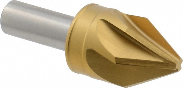 M.A. Ford. 79T100001 1" Head Diam, 1/2" Shank Diam, 6 Flute 60° High Speed Steel Countersink Image