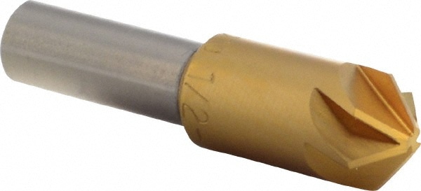 M.A. Ford. 79T050004 1/2" Head Diam, 3/8" Shank Diam, 6 Flute 100° High Speed Steel Countersink Image