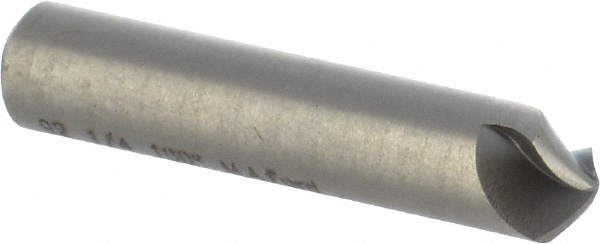 Countersink: 100.00 deg Included Angle, 3 Flute, High-Speed Steel, Right Hand
