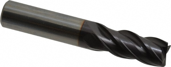 Guhring 9031140127000 Square End Mill: 1/2 Dia, 1 LOC, 1/2 Shank Dia, 3 OAL, 4 Flutes, Solid Carbide Image