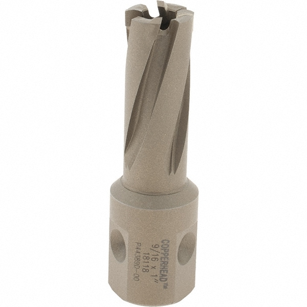 Hougen 18118 Annular Cutter: 9/16" Dia, 1" Depth of Cut, Carbide Tipped 