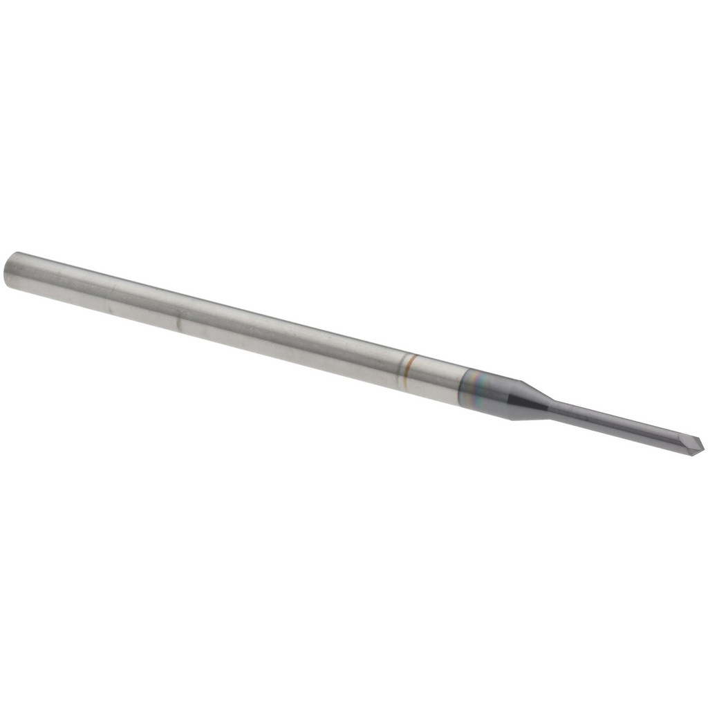 Harvey Tool Chamfer Mill: 1/16" Dia, 90 deg, 2 Flute, 1/8" Shank Dia, Solid Carbide, Single End - 2-1/2" OAL, AlTiN Coated | Part #55645-C3