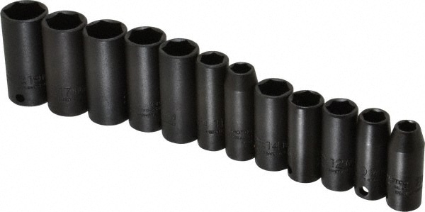 PROTO J72217 Deep Impact & Thin Wall Socket Set: 12 Pc Image