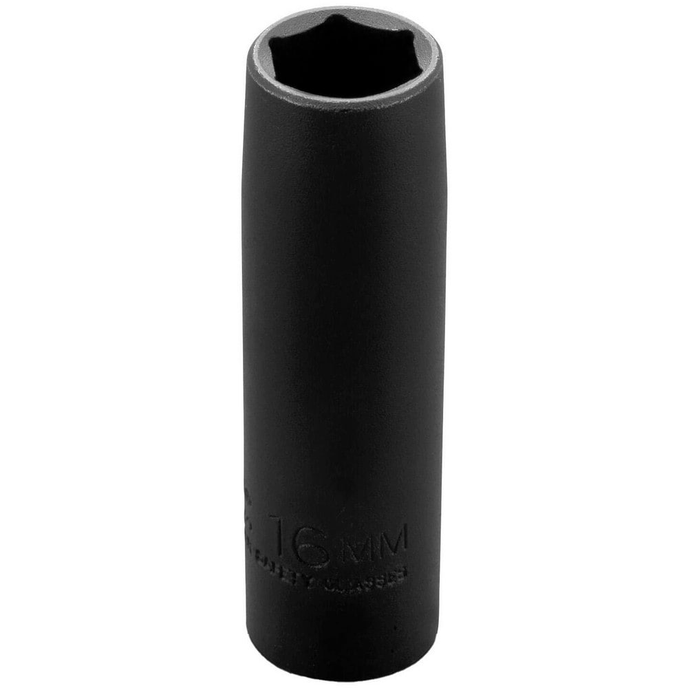 Impact Socket: 1/2" Drive, 16mm Socket, Hex Drive