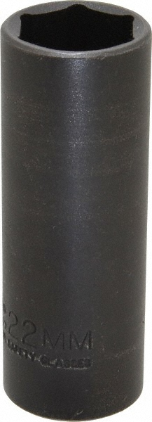 MTO 1/2" Drive 22mm Deep Impact Socket – 6-Point CR-MO Steel Socket, Anti-Corrosion Coating, For Heavy-Duty Use - View #7