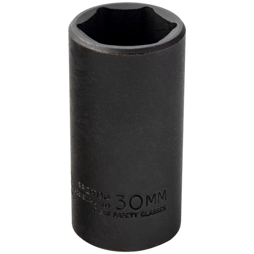 Impact Socket: 1/2" Drive, 30mm Socket, Hex Drive