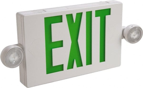 Cooper Lighting APC7G 1 & 2 Face Ceiling End & Wall Mount LED Combination Exit Signs 