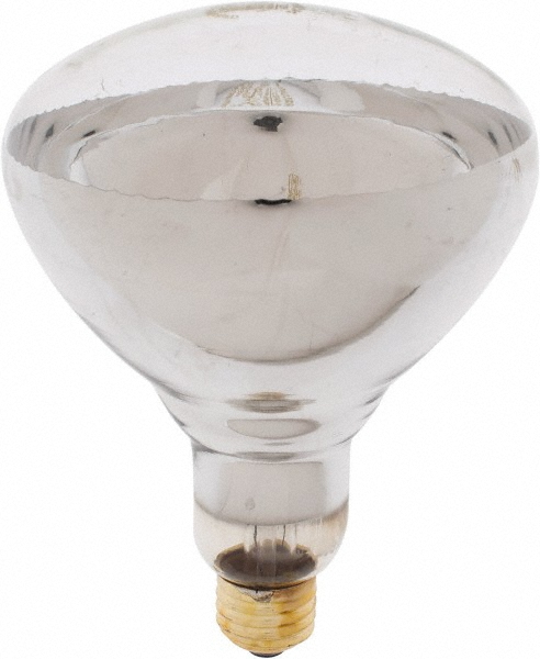 Incandescent Lamp: 250W, Medium Screw Base, BR40 Lamp - 120V, 2,700 &deg; K Color Temp, 2,700 Lumens, Dimmable, 5,000 hr Avg Life