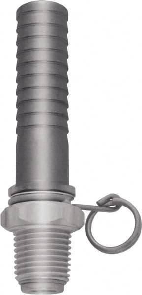 Sani-Lav N21S Barbed Hose Fitting: 1/2" x 1/2" ID Hose, Male Connector 