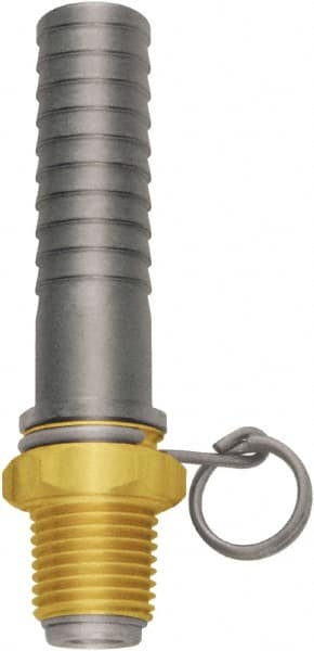 Sani-Lav N21 Barbed Hose Fitting: 1/2" x 1/2" ID Hose, Male Connector 