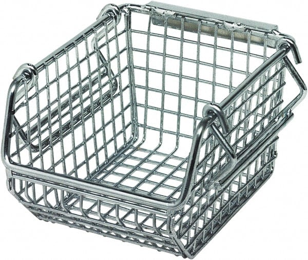 Metal Hopper Stacking Bin: Chrome