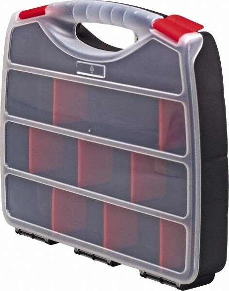 30 Compartment Black Bottom with Clear Top Small Parts Double Sided Organizer