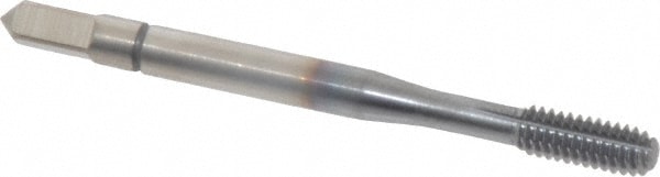 Thread Forming Tap: #8-32 UNC, 2B Class of Fit, Bottoming, Powdered Metal High Speed Steel, TiCN Coated